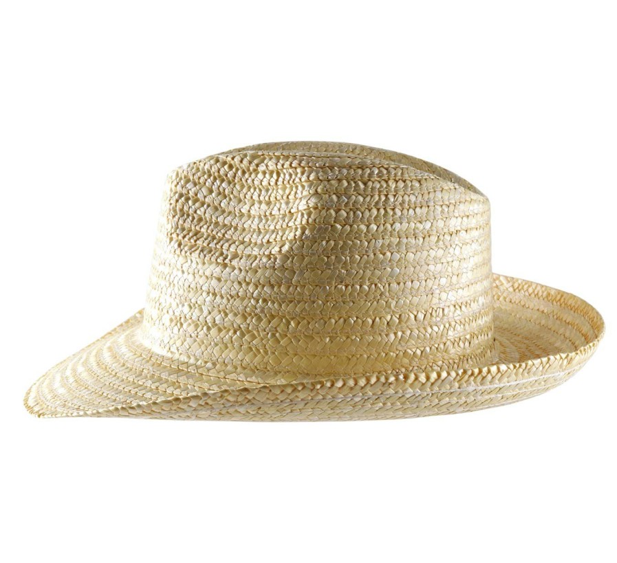 * | Classic Italy Nude Fedora Straw